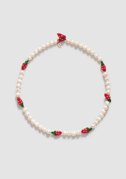 Multi Pearl Strawberry Necklace