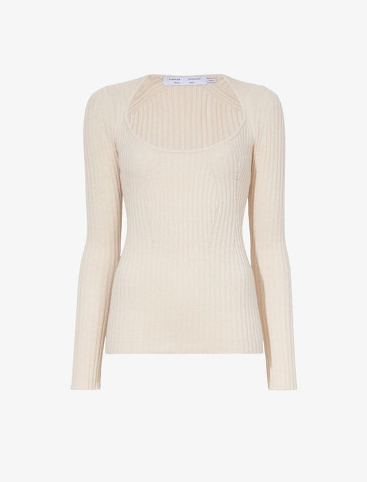 White Label Plated Rib Sweater