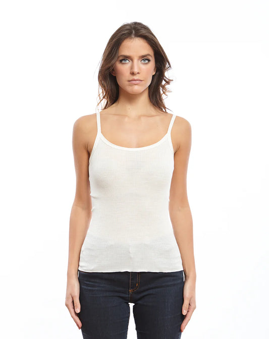 Sleeveless Top with Wool and Silk