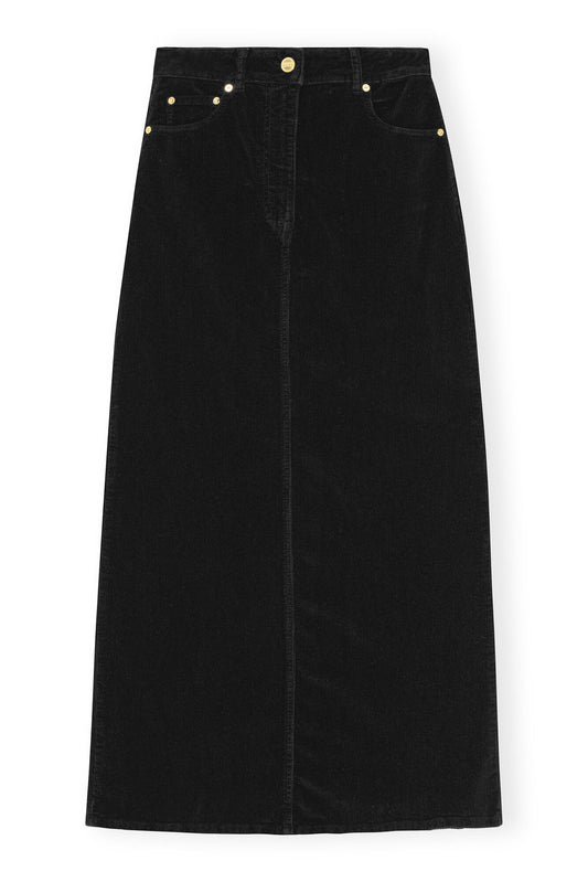Washed Corduroy Long Skirt