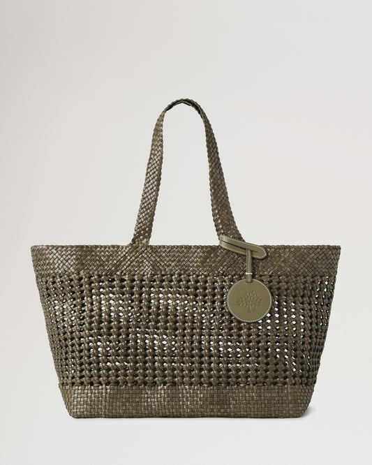 Large Woven Leather Tote