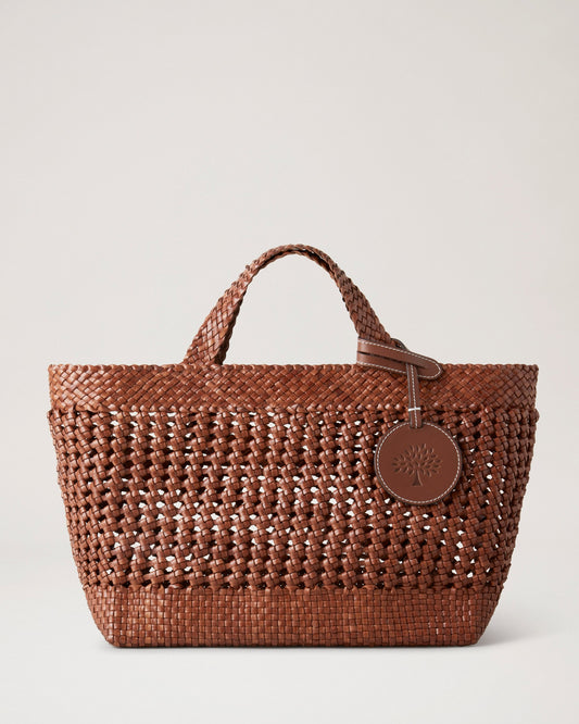 Small Woven Leather Tote