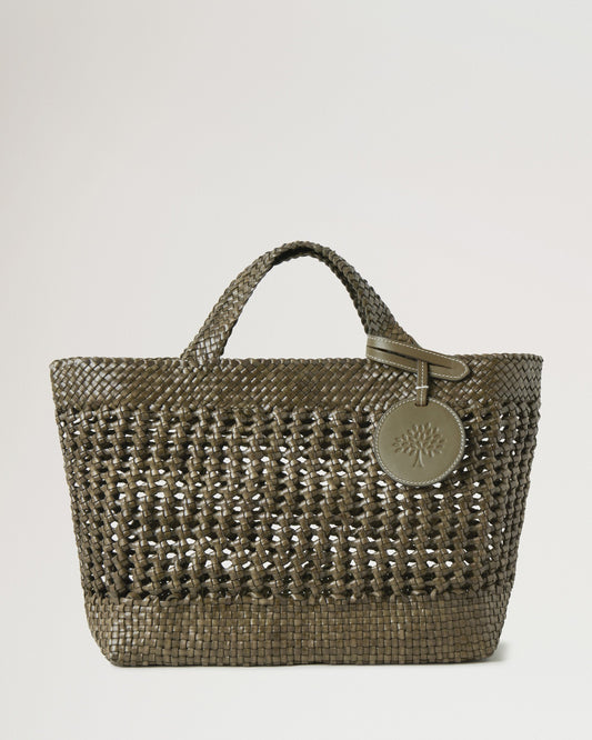 Small Woven Leather Tote