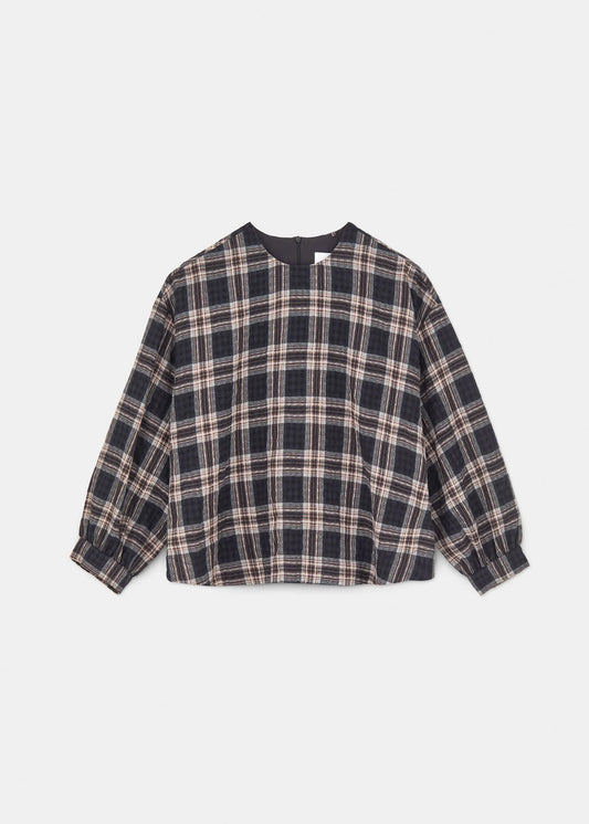 Glenn Checked Wool Blouse