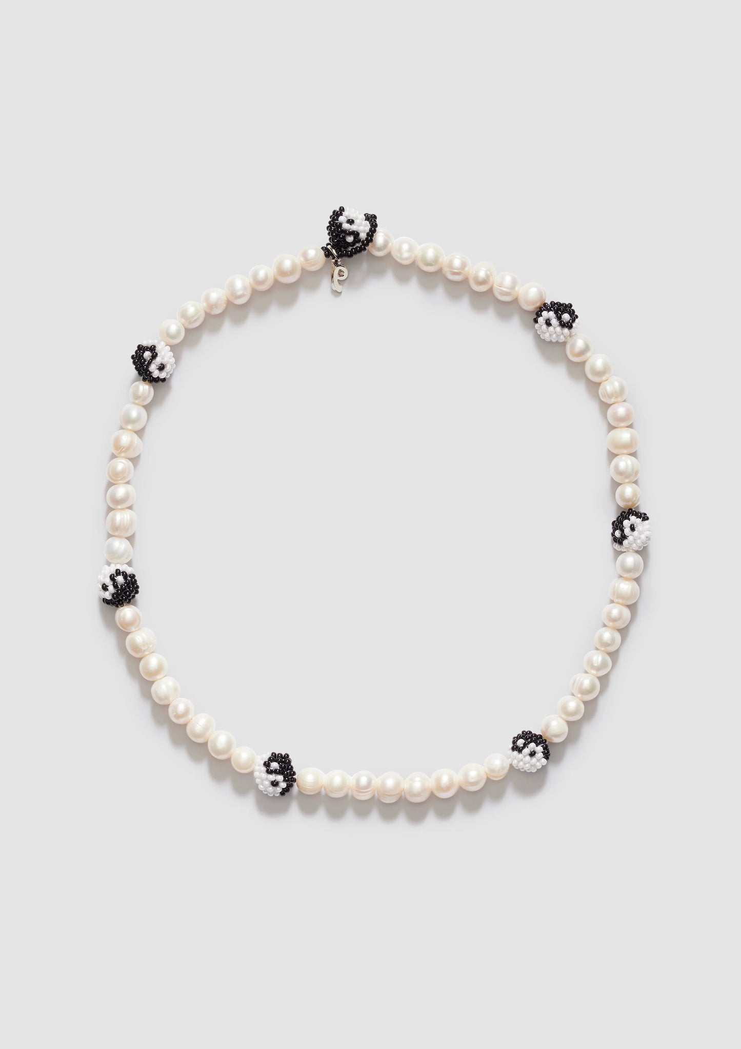 Pearl Multi Black Yin Yang Necklace