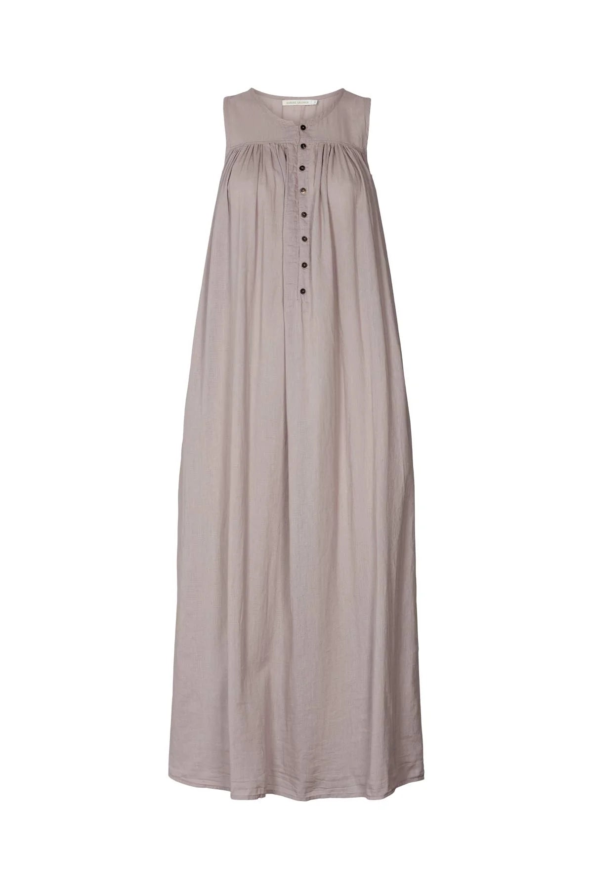 Thinna Cotton Button Front Long Dress