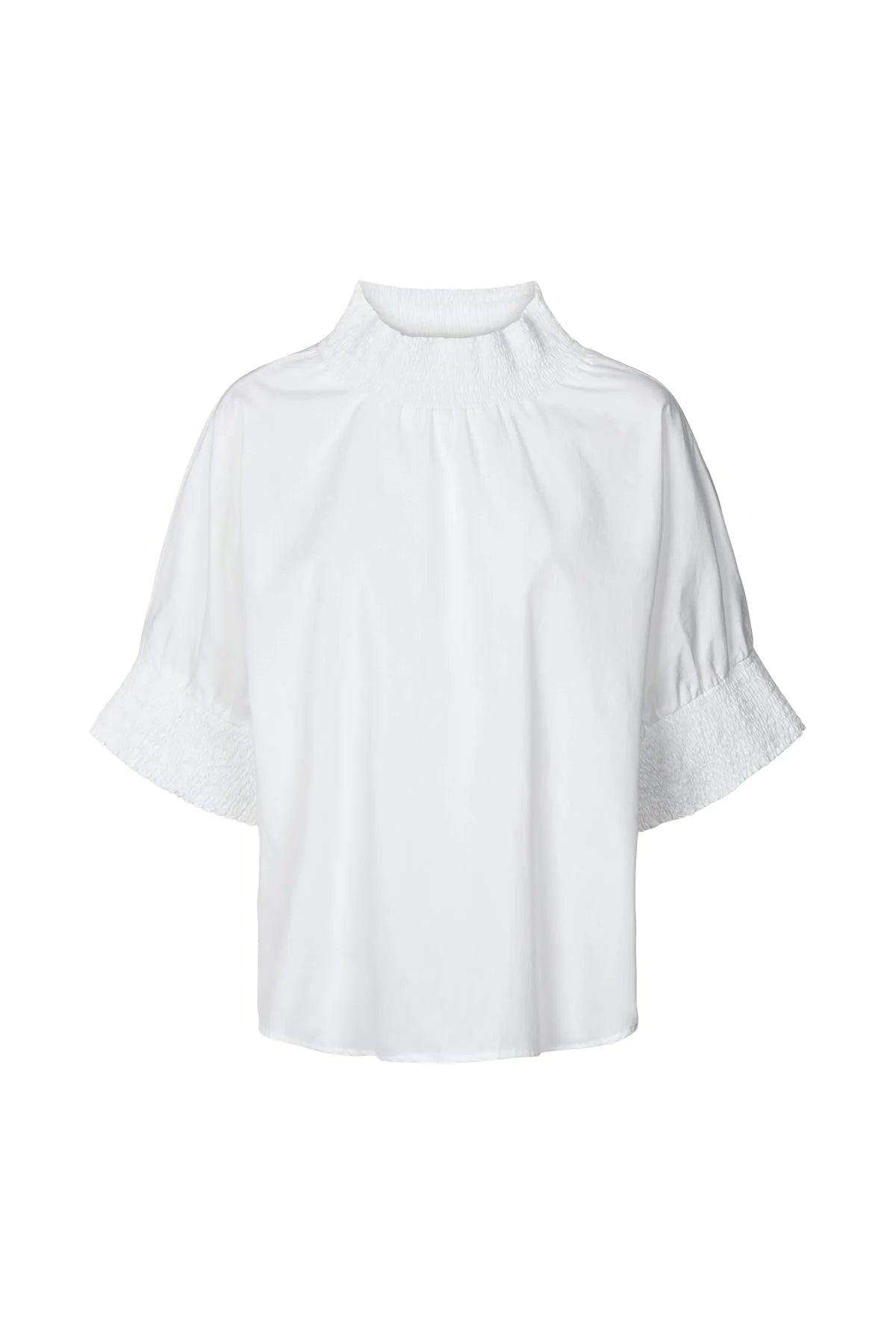 Oona Poplin Shirring Blouse