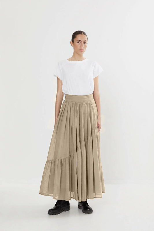 Polonia Angled Gather Skirt